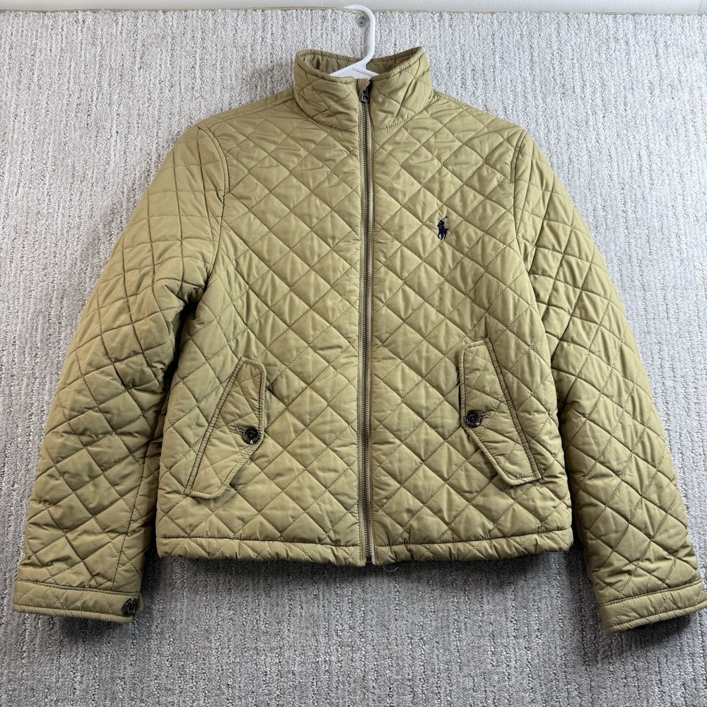 Polo Ralph Lauren Quilted Jacket Girls Large 14/16 Beige